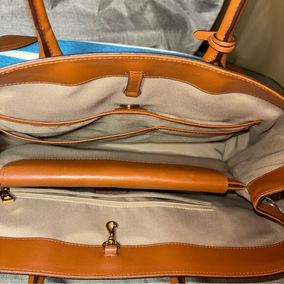 Lauren Ralph Lauren Fairfield City Striped Tote - Picture 8 of 11